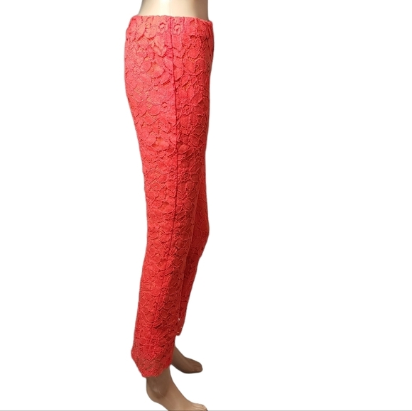 NWOT FREE PEOPLE WILD LACES PULL ON CROP FLARE PANTS IN AUDACIOUS RED - Picture 9 of 16